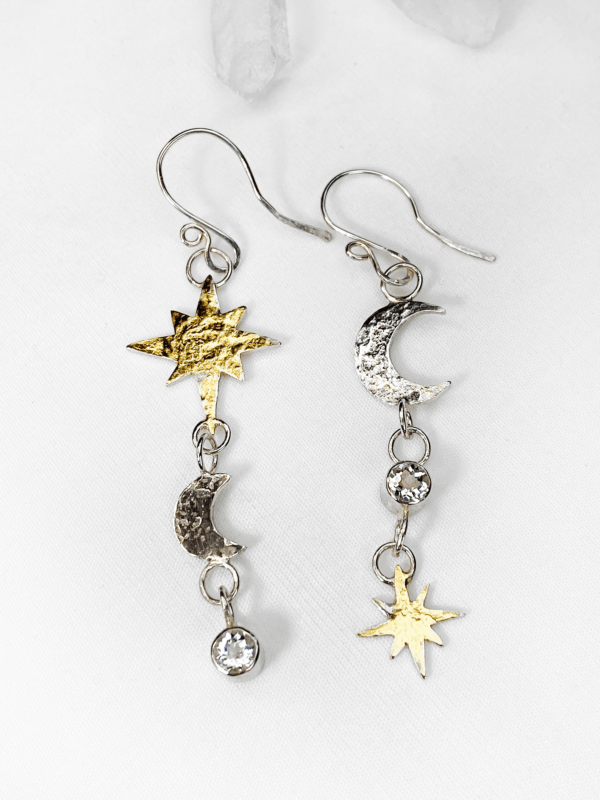 Beautiful Moon and Stars Earrings