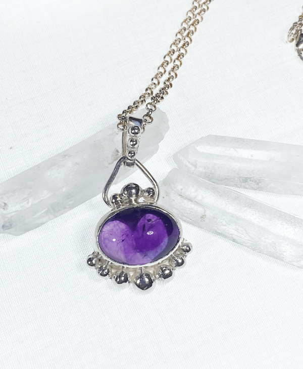 Amethyst Bubble Necklace - Image 4