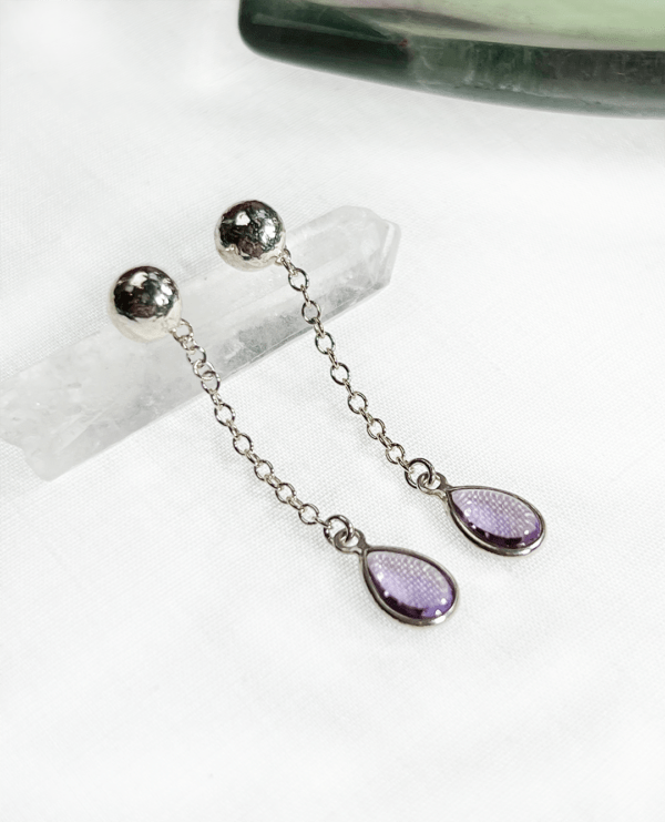 Amethyst Bubble Earrings