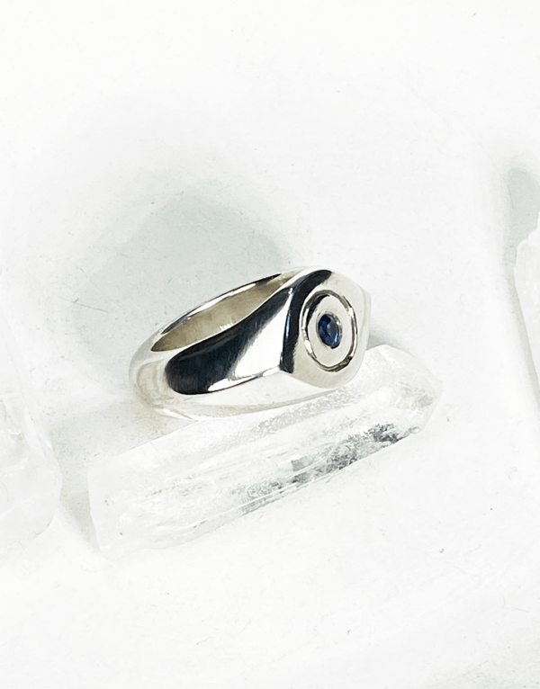 Evil Eye Signet Ring - Image 4