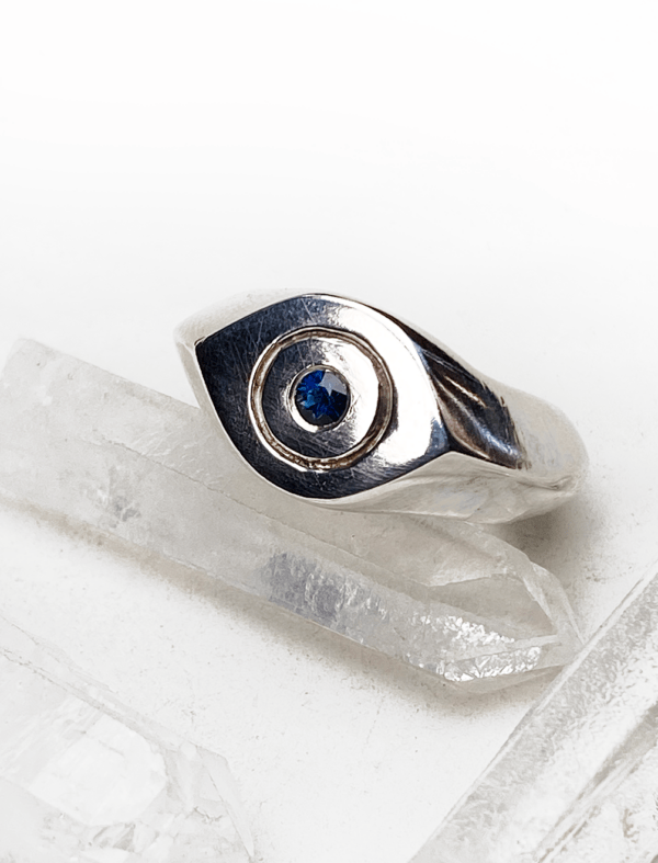 Evil Eye Signet Ring - Image 3